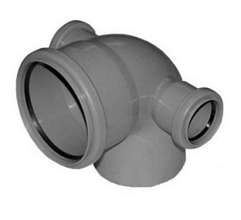 Отвод 110/50/90  с двумя патрубками SINIKON